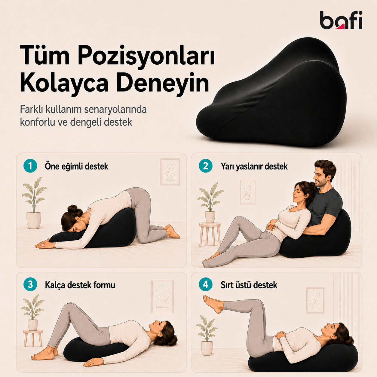 Bafi - Çiftler İçin Pozisyon Destek Yastığı